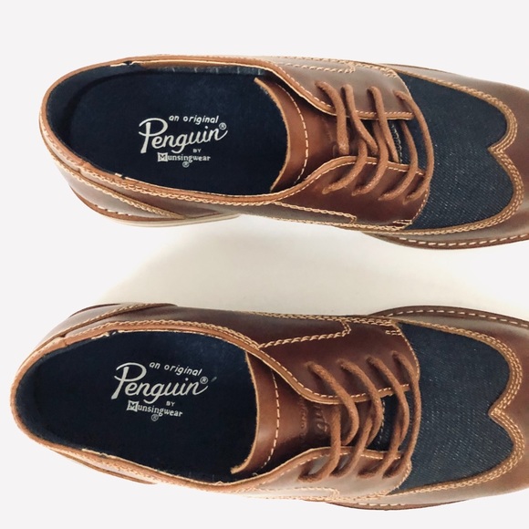 Original Penguin Sheldon Leather Wingtip Oxfords - Picture 3 of 7